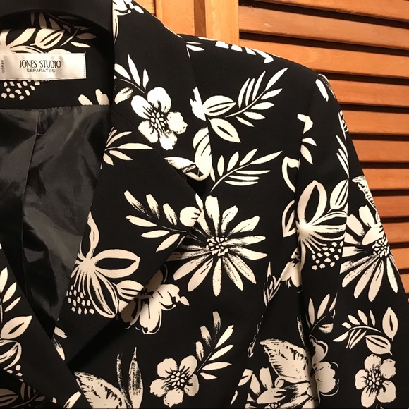 Jones Studio Woman Black & White Jacket - Picture 6 of 12